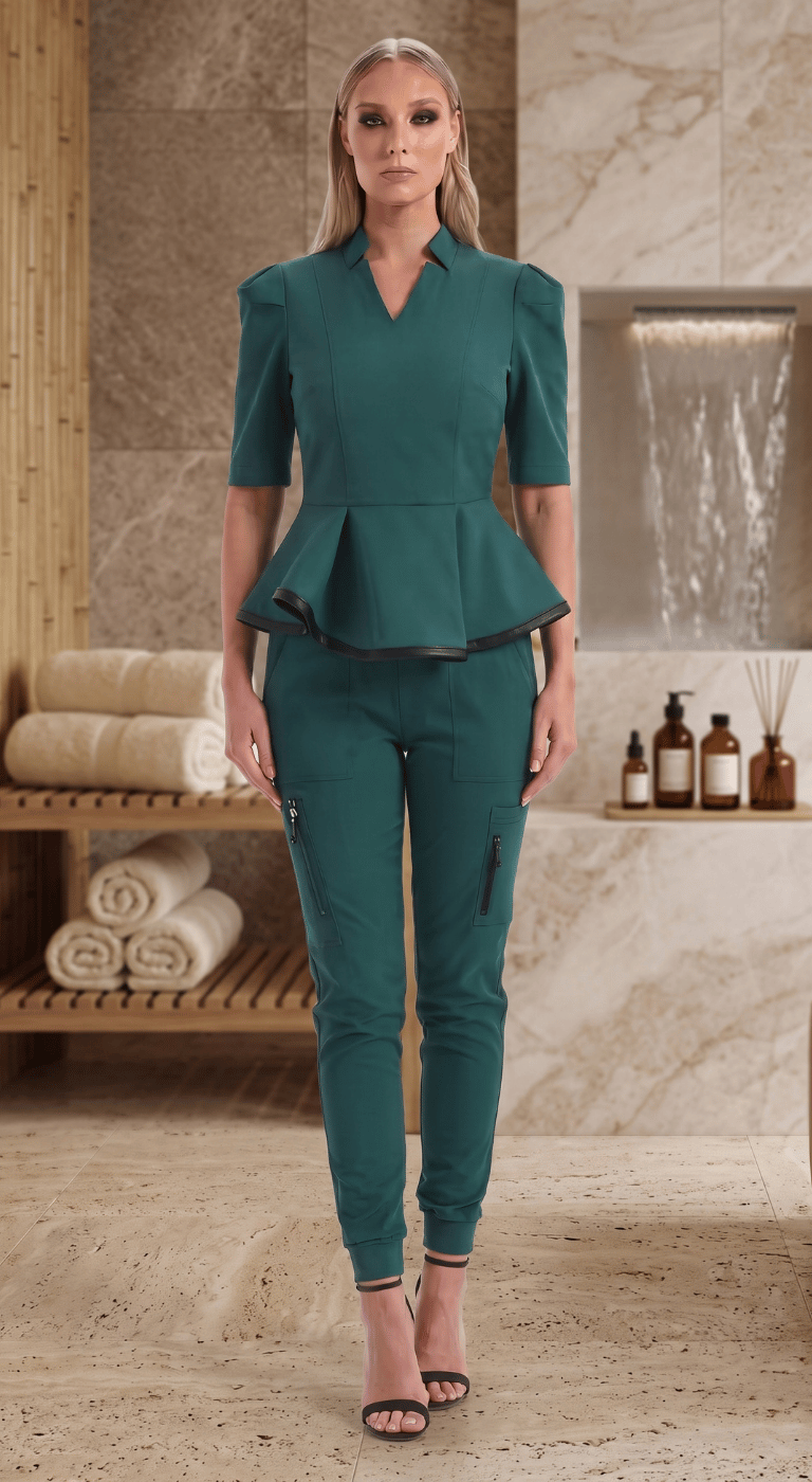 scrub with peplum top - Spa & Wellness